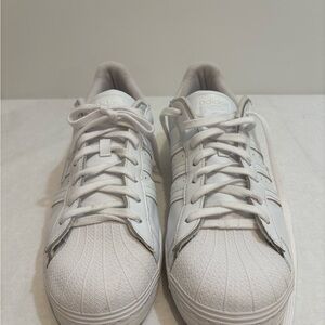 Adidas Men's Gray and White Sneakers
